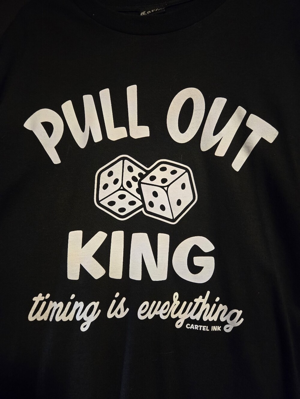 Pull Out King Black Graphic Tee by Cartel Ink